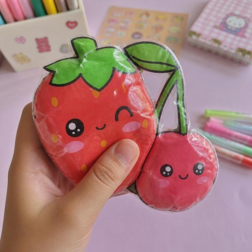 Paper Squishy artesanal — Frutinhas fofas
